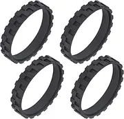 4-Piece Tyres for iRobot Roomba Wheels, Non-Slip Wheel Tyre Replacement, Easy Installation Wheel Tyres Compatible with iRobot Roomba 500, 600, 700, 800, 900, e and i Series Models