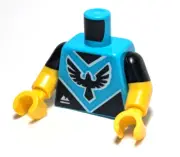 Lego - Minifigure Torso - Blue Black, Vita Rush, Bird Pattern, E-Sports