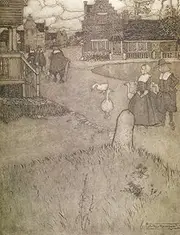 Rip Van Winkle 1905 Houses of Early Settlers Poster Print by A. Rackham (24 x 36)