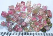 118Cts Beautiful Bi-Colors Tourmaline Watermelon Type Rough Grade Fully Luster