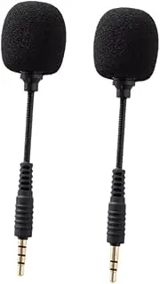 LIFKICH 2pcs Bendable Microphone for Laptop Tablet Denoise Microphone with Flexible Design High Definition Sound Quality for Voice Calls Streaming