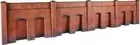 Metcalfe PO244 Retaining Wall Red Brick Kit OO Scale