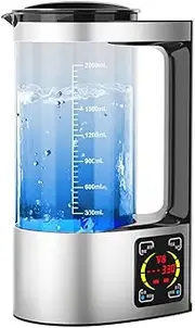 2L Hydrogen Water Kettle Hydrogen Rich Water Generator with LED Smart Display Hydrogen Water Ionizer Machine with SPE and PEM Technology Make Hydrogen Content Up to 1800 PPB