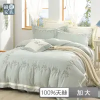 在飛比找momo購物網優惠-【織眠家族】60支100%天絲刺繡七件式床罩組歲月靜好(加大