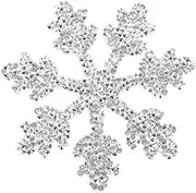 TEHAUX Snowflake Shaped Iron Patch Silver Snowflake Applique for Clothing Bags Hats Shoes Multi Function Embellishments for DIY Crafts Repairs