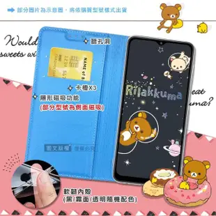 【Rilakkuma 拉拉熊】iPhone 14 Plus 6.7吋 金沙彩繪磁力皮套