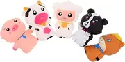 INOOMP 5pcs Animal Finger Puppets for Toddlers Cute Vinyl Dolls for Role Play and Storytelling Birthday Party Favors Early Education and Imagination Development