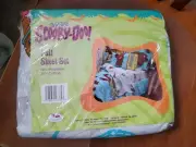 New SEALED Cartoon Network Scooby Doo FULL Size Sheet Set By NOS 1998 4 PIECE!