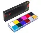 Face Body Paint Oil Palette 12 Color Halloween Face Paint Professional Face P...