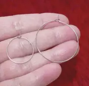 6x No Fade Hoop Earring Wire, Big Circle Loop Hooks with Clasps Stainless Steel