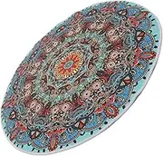 Bohemian Ethnic Style Round Rug Living Room Rug Boho Rainbow Rug Boho Rugs for Living Room Carpets Bohemian Rug Round Rug Boho Classroom Rug Boho Carpet Pad Folk-Custom Polyester
