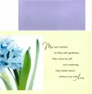 With Sympathy Blue Botanical Flower Garden Flowers Hallmark Greeting Card