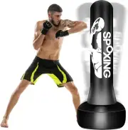 Heavy Punching Bag with Stand Adults Teens, 70' Boxing Bag with Boxing Gloves...