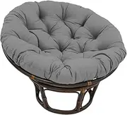 Wicker Papasan Chair Cushion, Thick Comfort Extra Large Papasan Cushion, Swivel Papasan Chair Cushion, Thick Cushion, Outdoor Waterproof Egg Chair Cushion (Cushion Only)(Dark Gray,100x100cm)