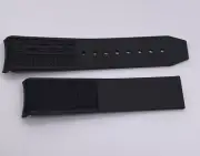 Generic 22mm Black Rubber Band Strap To Fit Omega Speedmaster Racing Watch