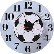 DINHEAROM Creative Soccer Wall Clock Silent Decorative Mute Clock for Living Bedroom Unique Football Design for Home Decor Effortless Hanging Versatile Usage