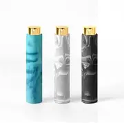 10ml Perfume Atomizer [3 Pack] Refillable Aluminum Perfume Atomizer Rotating with Hidden Top Spray Bottle Pocket Atomizer Marble Sprayer with Funnel Leak Proof Pwq01