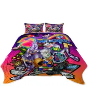 Cool Noob Gamer Rudicorn Coverlet
