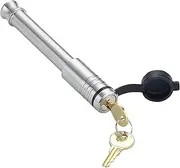 InfiniteRule Security Trailer Receiver Hitch Lock Fits 2” & 2.5” Receiver Lock, Gen-Y Hitch Pin & More – Class III, IV, V 5/8” x 3-1/8” Stainless Steel Tow Hitch Pin w/Plastic Cover