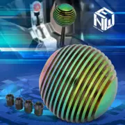 NRG SK-703MC Aluminum 50MM Neo Chrome Heat Sink Droplet Round Ball Shift Knob