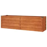 Raised Garden Bed Flowers Herbs Veggie Box Pot Planter Corten Steel 160x40x45 cm