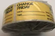 ONE ROLL (500/RL) CHANGE LABLES TAN / FRI