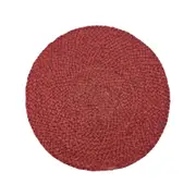 4pk J.elliot Home Madden 35x35cm Jute Placemat - Dusty Red