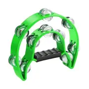 Double Row Tambourine Metal Jingles Handheld Percussion for KTV Party