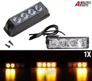 4 LED Strobe Flashing Recovery Lightbar 12V Amber Truck beacon Lights New 12-24V