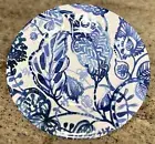 Nicole Miller Blue White Floral Leaf MELAMINE Side And Dinner Plates Set 3