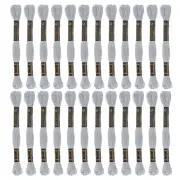 24 Skeins Embroidery Floss 8m Each Cotton Cross Stitch Thread Light Grey