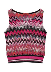 Missoni Zigzag Metallic Fine-knit Tank - Multicoloured - 10 10