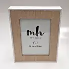 My Hub Homewares White and Timber Photo Picture Frame