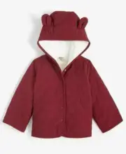 First Impressions Quilted Polar-Fleece-Lined Hooded Jacket Baby Girls' 24Mos L/S