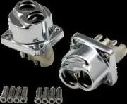 DS Polished Chrome Aluminum Lifter Block Pair Harley Softail Springer 88-99