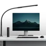 Swing Arm Desk Light with Remote Control, Eye-Caring Gooseneck Desk Lamp,