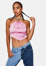 [Bailey Rose] Peach Tie Dye Halter Top