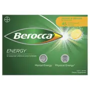 Berocca Energy Mango And Orange 45 Effervescent Tablets