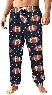 [Generic] Men's Sweatpants, Neat American Football Pattern-97, Polyester Joggers, Sweatpants Jogging Pants for Workout Running