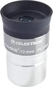Celestron Omni 12mm Plossl Eyepiece, Fits Telescopes with 1.25" Focuser, Medium Magnification, Black (93319)