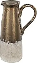A & B Home 11 in H Brown Ceramic Candia Pitcher, Home Accent Decor