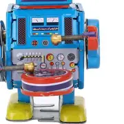 Robot Clockwork Toy Creative Drumming Vintage Robot Tin Toy MN US