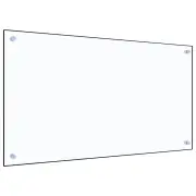 vidaXL Kitchen Backsplash Transparent 90x50 cm Tempered Glass