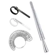 YIEPET US Ring Sizing Kit,Gauge Set with Measuring Tool,Sizes 0-15 Steel Ring
