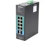 TRENDnet 10-Port Industrial Gigabit L2 Managed PoE+ DIN-Rail Switch, 8 x Gigabit
