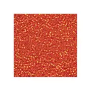 Miyuki Seed Beads 11/0 11-8F Matte Silver Lined Orange Glass 24 grams Size 11