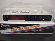 Vintage Cosmo FM/AM Electronic Digital Alarm Clock Radio Telephone CRT6024 NOB