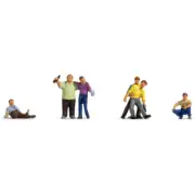 N36559 Noch N Gauge Drunk People (6) Figure Set