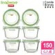 【CorelleBrands 康寧餐具】寶寶副食品耐熱玻璃保鮮盒圓形150ml 超值6件組(醬料盒、調味盒)