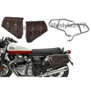 Royal Enfield "D3 Mounting Rails With Pannier Bags Pair" GT & Interceptor 650cc